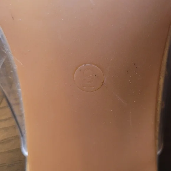 Mudd Y2K 90s Clear Transparent Techno Square Open Toe Sandal Heels - Picture 7 of 7